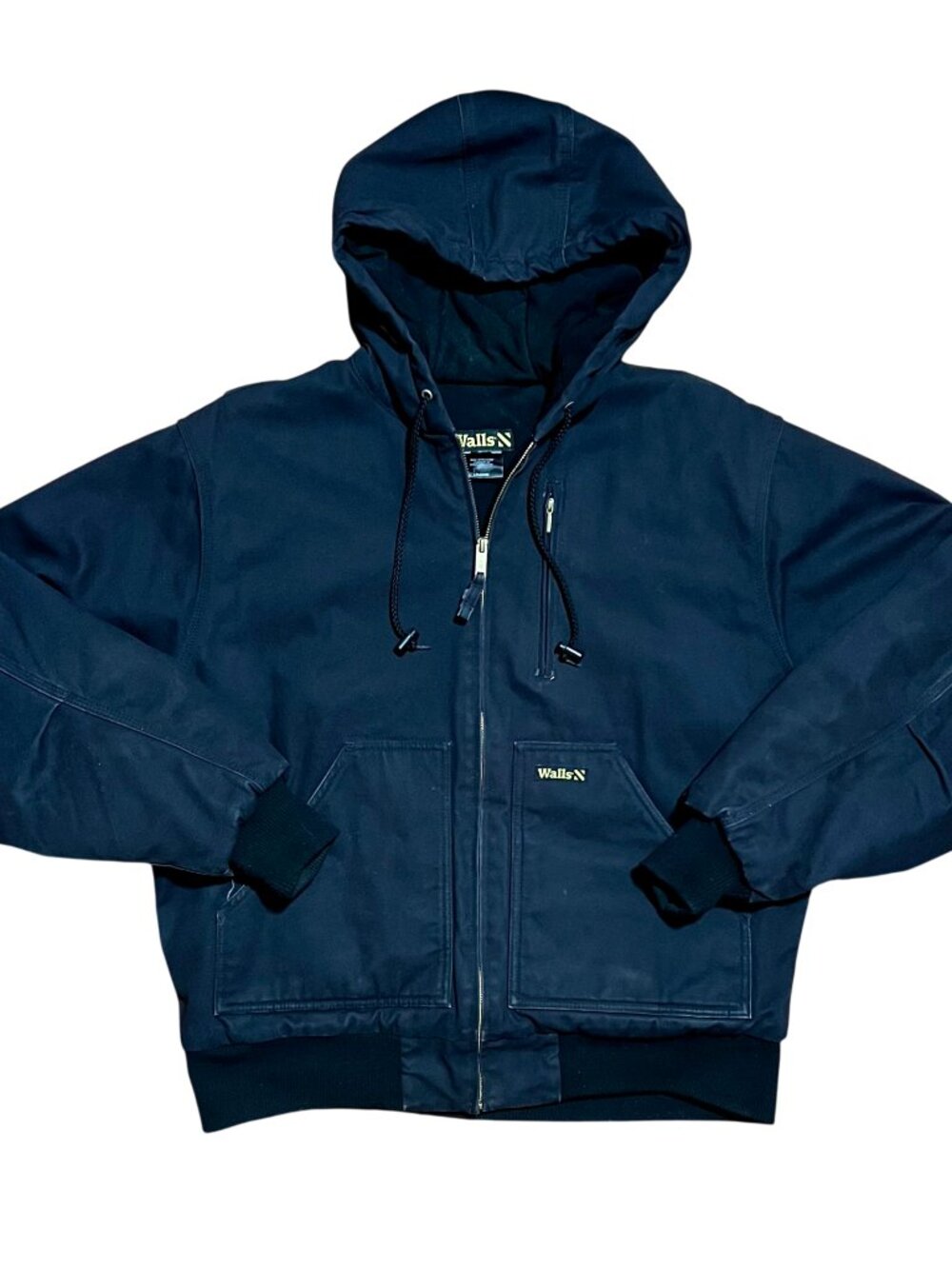 Walls Black Duck Canvas Insulated Hooded Workwear Jacket, Men's Large Tall